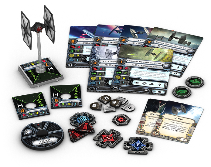 Tie/fo Fighter Expansion Pack Contents - Fantasy Flight Games First Order - Tie/fo Fighter Expansion (700x567), Png Download