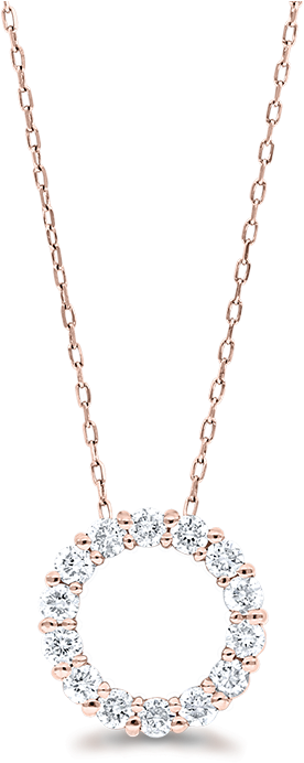 Rose Gold Diamond Circle Pendant - Jewellery (800x800), Png Download
