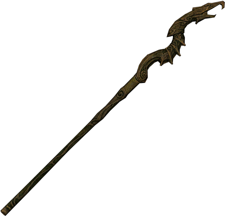 Dragon Priest Staff , One Of The Best Staves In Skyrim - Mage Staff (750x750), Png Download