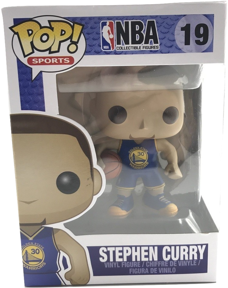 Stephen Curry [away] - Funko Pop! Nba Stephen Curry #19 (golden State Warriors) (1000x1000), Png Download