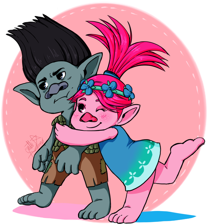 Troll Love By Taledemon On Deviantart Clipart Royalty - Trolls Poppy And Branch Love (768x804), Png Download