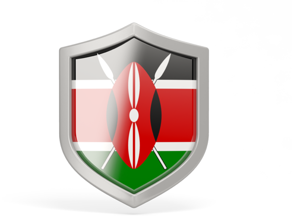 Kenya Flag Shield Png (640x480), Png Download