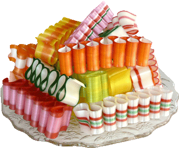 Ribbon Candy - Wavy Hard Candy (400x318), Png Download