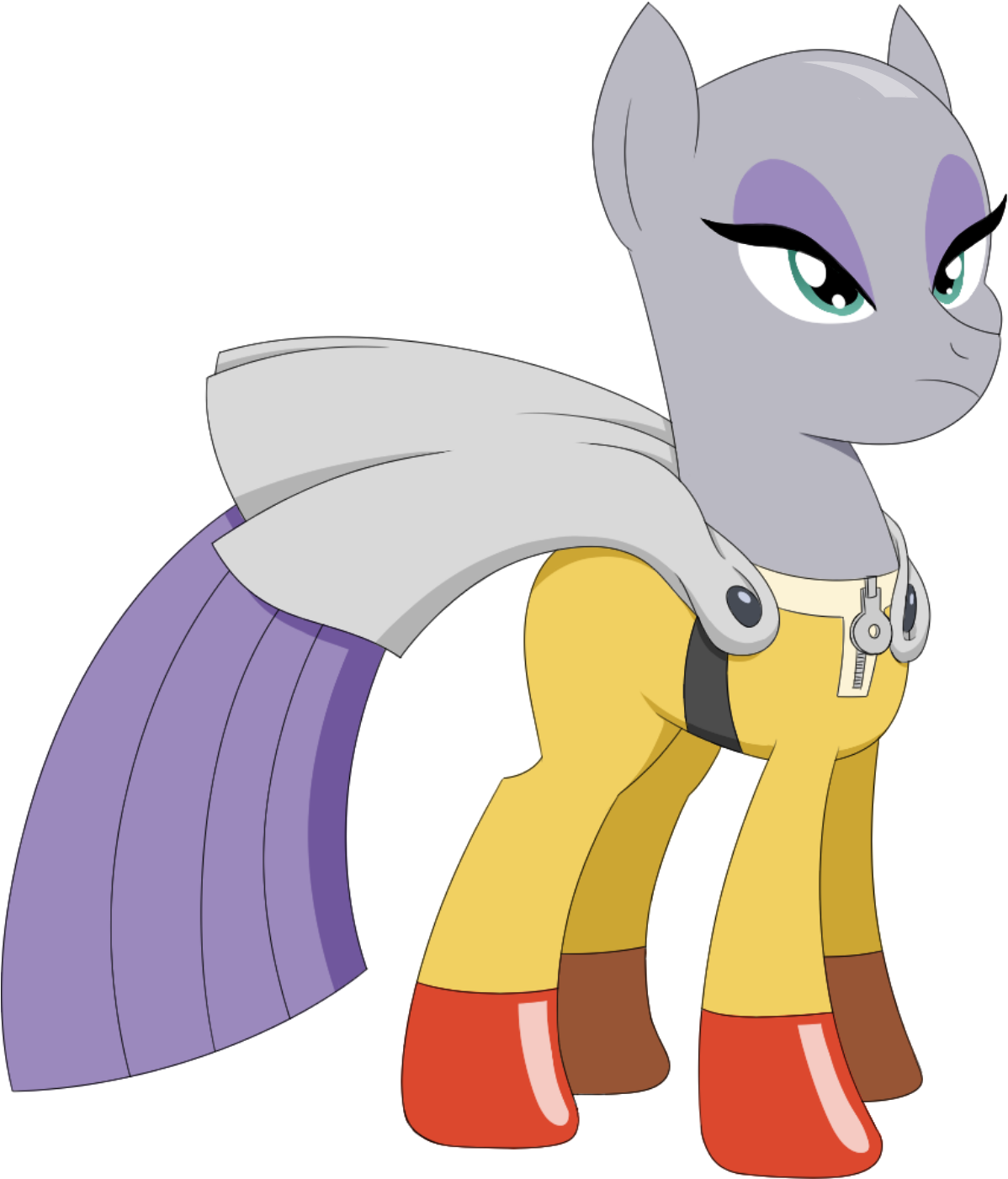 Mofetafrombrooklyn, Bald, Cape, Clothes, Cosplay, Costume, - One Punch Man Mlp Crossover (896x1024), Png Download