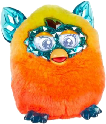 Orange Yellow Crystal Furby Boom No Bg - Furby Boom Crystal Séries (355x414), Png Download