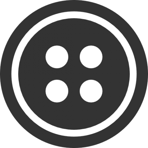 Free Png Black Sewing Button With 4 Hole Png Images - Button Icon (480x480), Png Download