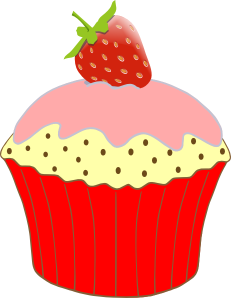 Birthday Cupcakes Clipart - Cup Cake Clip Art (462x596), Png Download