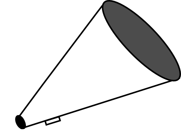 Megaphone Clip Art Bullhorn Danasrif Top - White Megaphone Clipart (600x457), Png Download