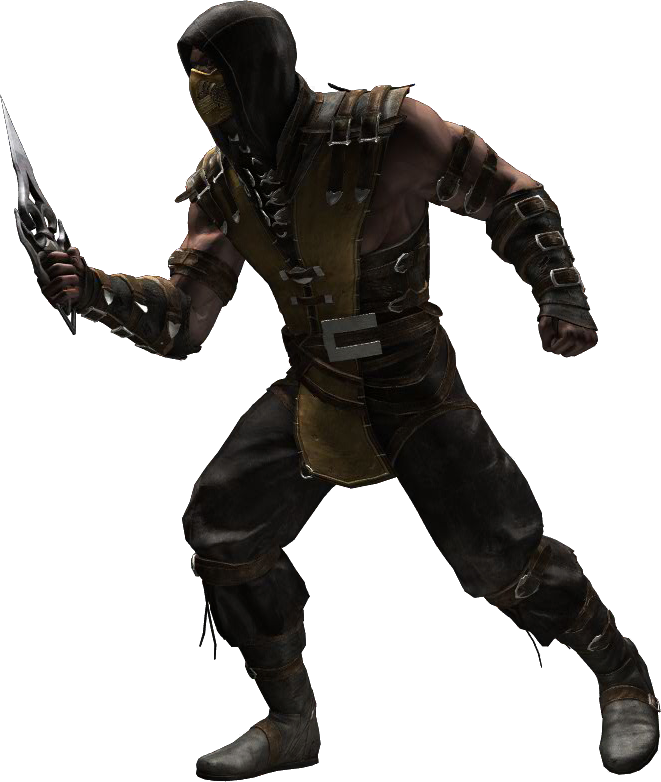 Download Hd Scorpion Mkx Png Jpg Black And White Scorpion Mortal Kombat Deception Transparent Png Image Nicepng Com