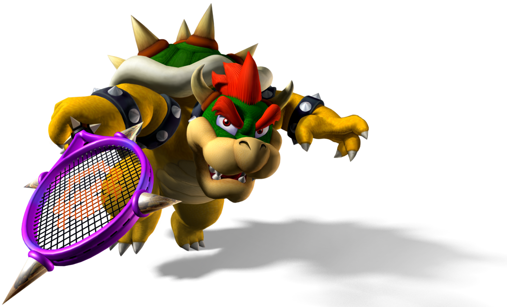 Bowser Mpt Artwork - Bowser Tennis Amiibo Card For Mario Sports Superstars (1024x620), Png Download