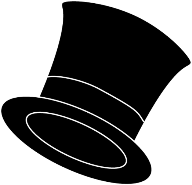 Clip Art Of Many Different Types Of Hats Clip Art Free, - Top Hat Silhouette Png (640x616), Png Download