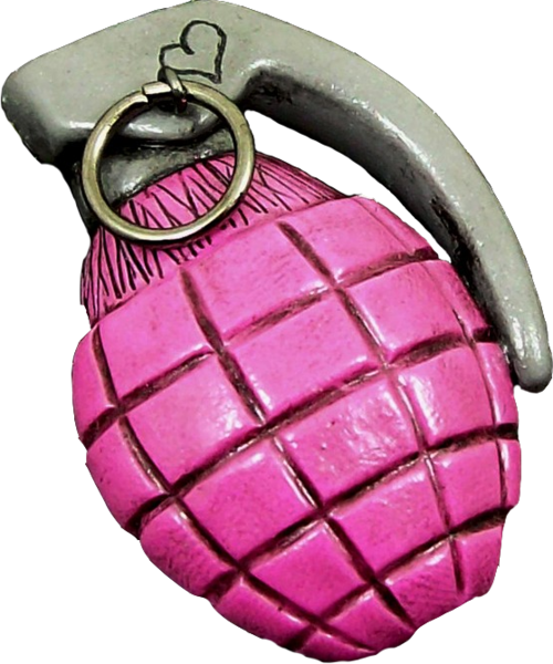 Pink Grenade - Grenade Psd (500x600), Png Download