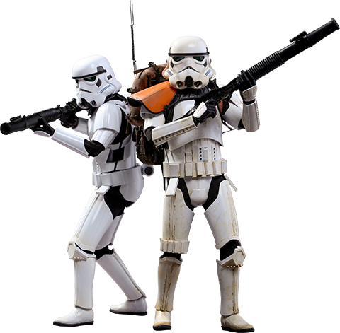 Hot Toys Stormtroopers Sixth Scale Figure - Stormtroopers Rogue One Sideshow (480x471), Png Download
