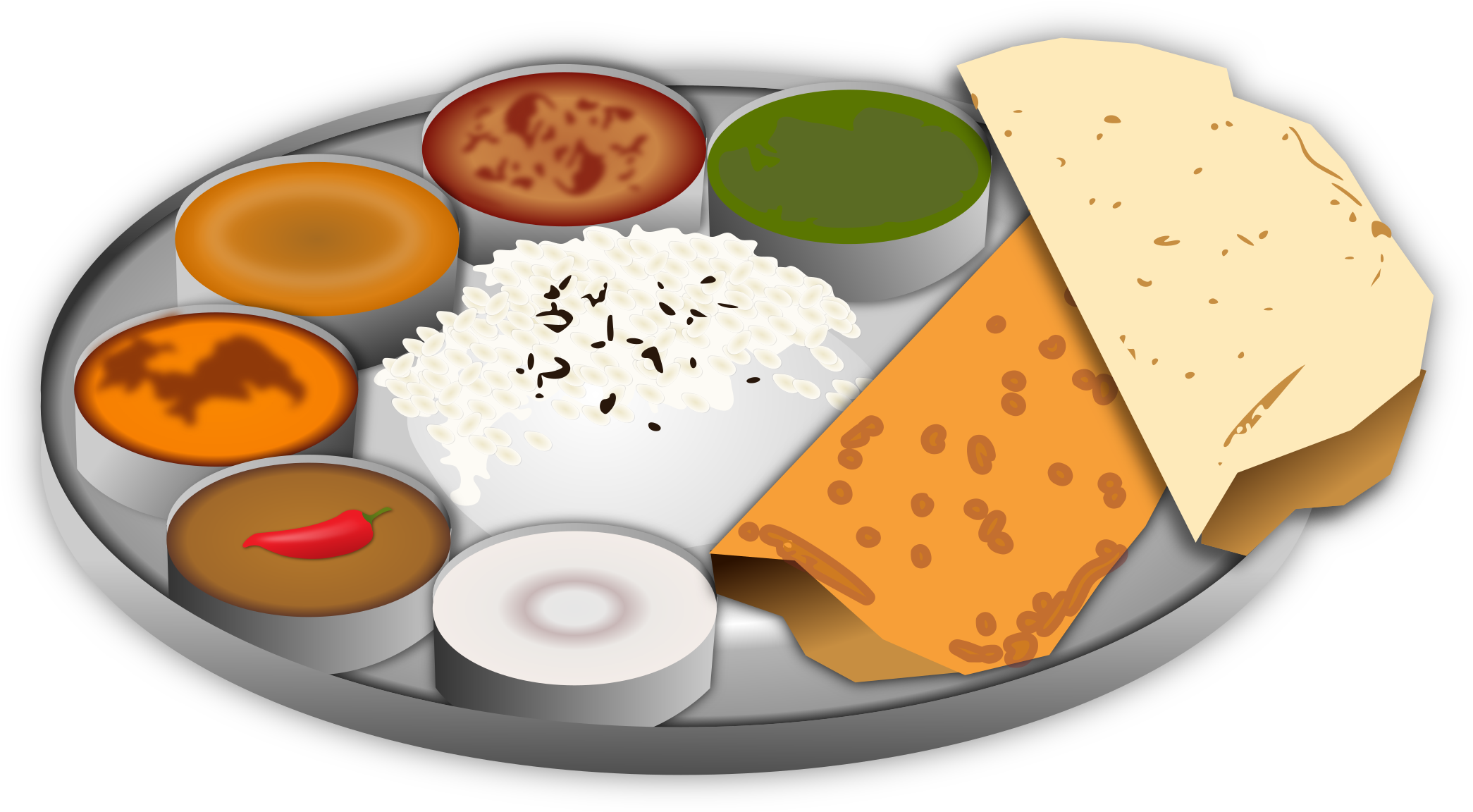 Indian Food Clipart - Meal Drawstring Backpack Bags Promotional Sport Gym (735x434), Png Download