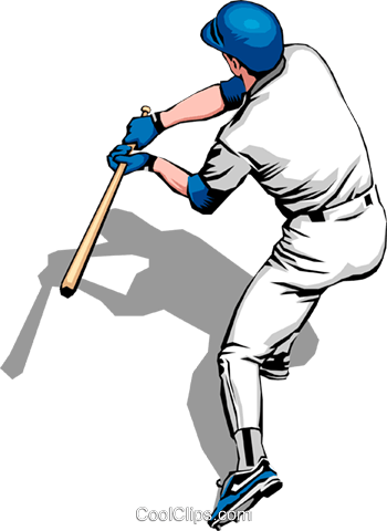 Baseball Player At Bat Royalty Free Vector Clip Art - Baseball Clip Art (350x480), Png Download