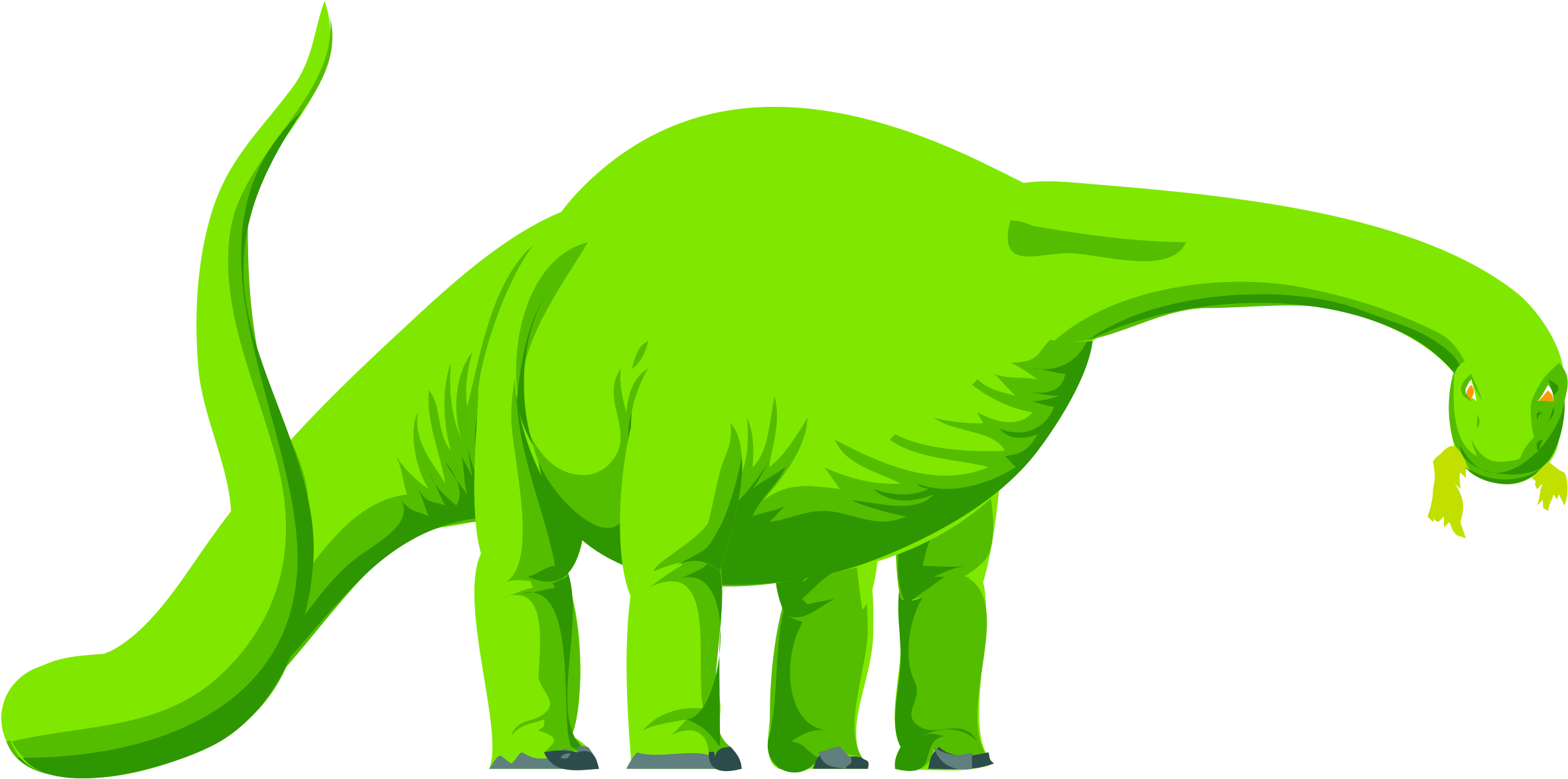 How To Set Use Green Colored Eating Dinosaur Icon Png (600x300), Png Download