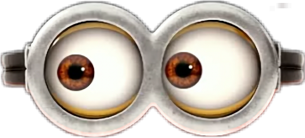 Minions Glasses Snap Snapchat - Transparent Minion Eyes (1032x466), Png Download