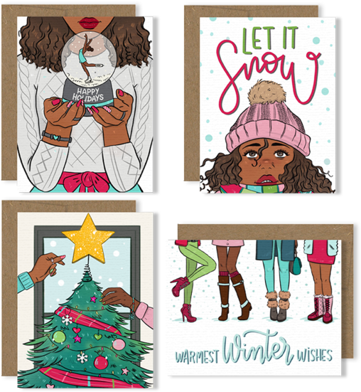 Assorted Holiday Greeting Card Box - Greeting Card (580x580), Png Download