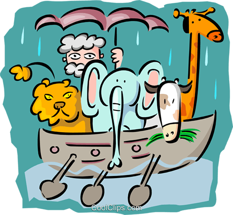 Noah's Ark Royalty Free Vector Clip Art Illustration - Arche Noah Clipart (480x442), Png Download