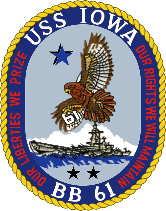 Uss Iowa Coa 2 - Uss Iowa Logo (674x858), Png Download