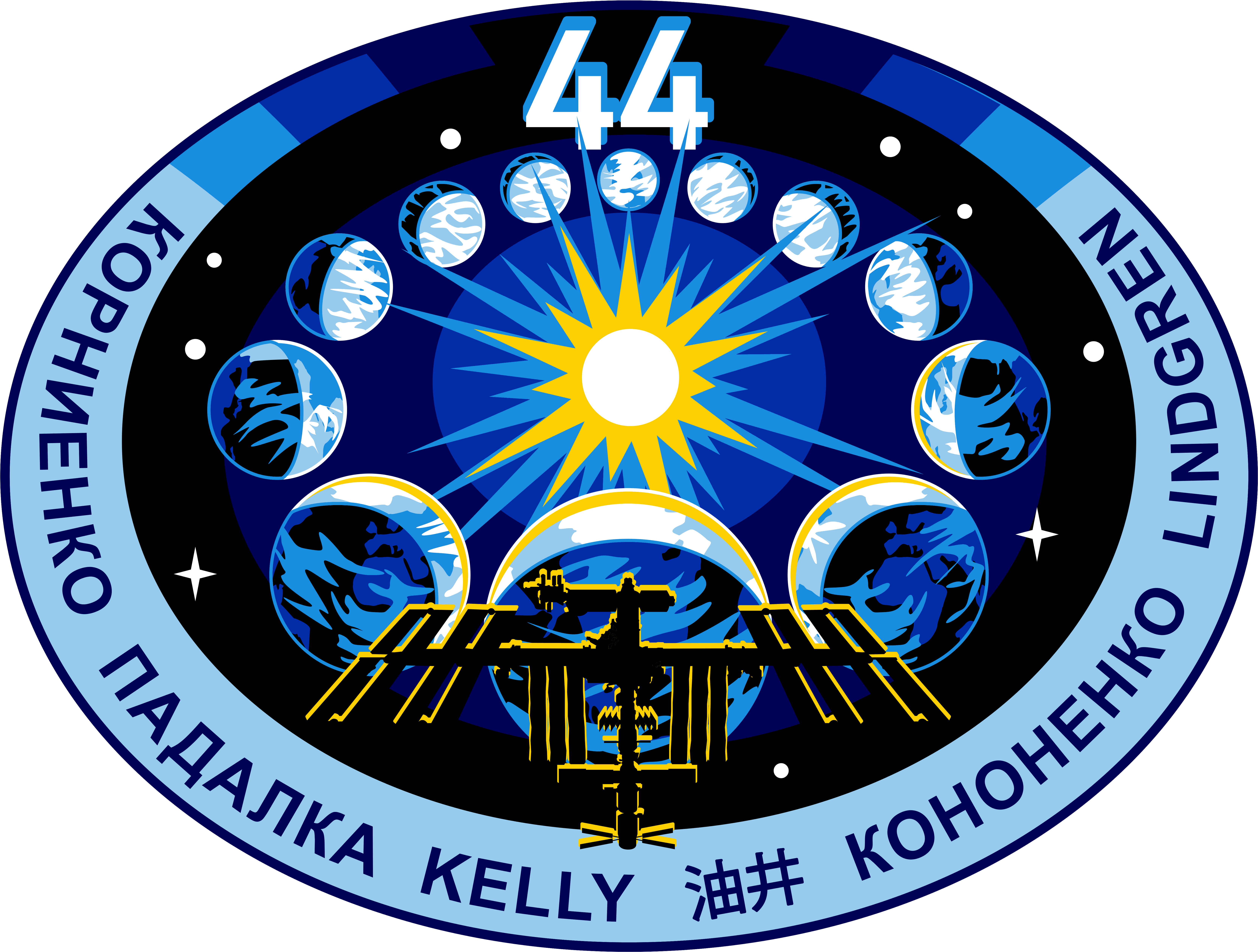 Iss Expedition 44 Patch - International Space Station (6660x5046), Png Download