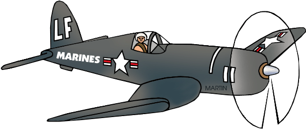 Plane Clipart Corsair - F4u Corsair Clip Art (648x295), Png Download