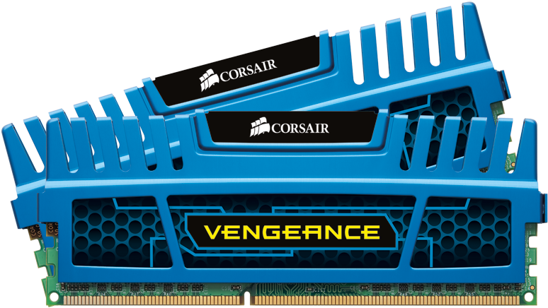 Corsair 16gb Vengeance 240-pin Sdram Ddr3 1600 Pc3 - Corsair Vengeance Ddr3 Blue (800x459), Png Download