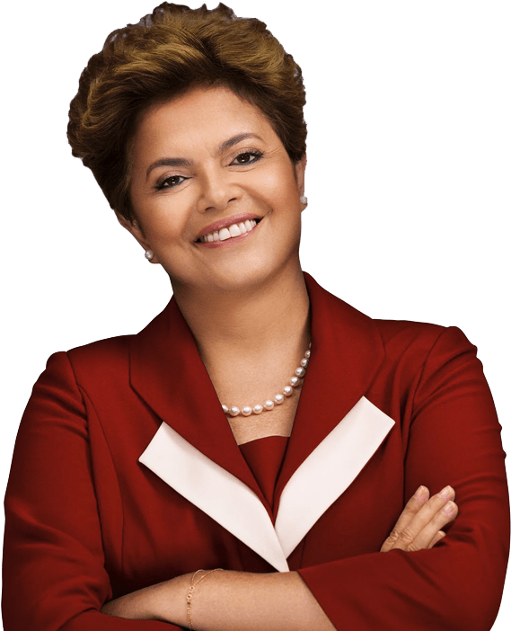 Dilma Rousseff Portrait Happy Png - Dilma Rousseff (750x750), Png Download