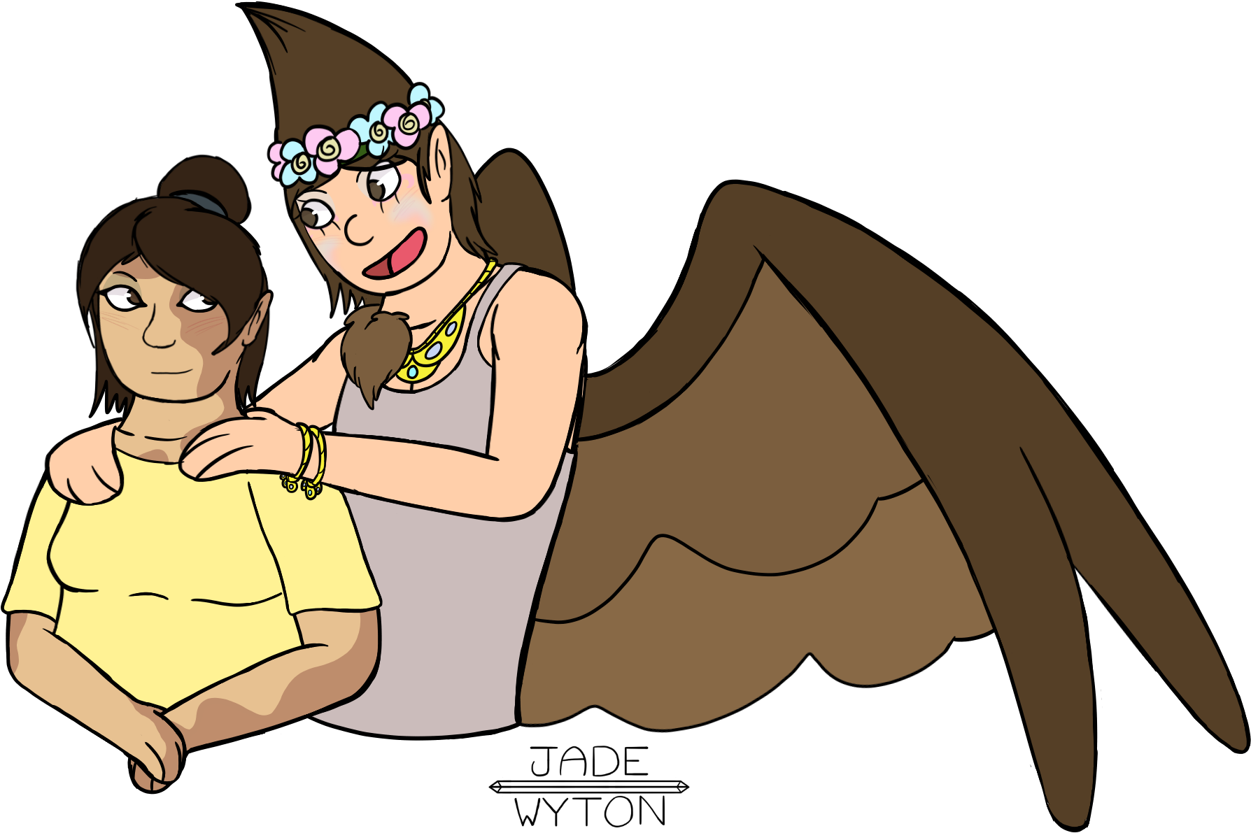 Love Birds - Cartoon (1827x1219), Png Download