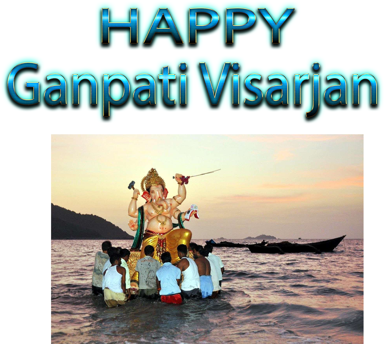 Ganpati Visarjan - Ganesha (1920x1200), Png Download