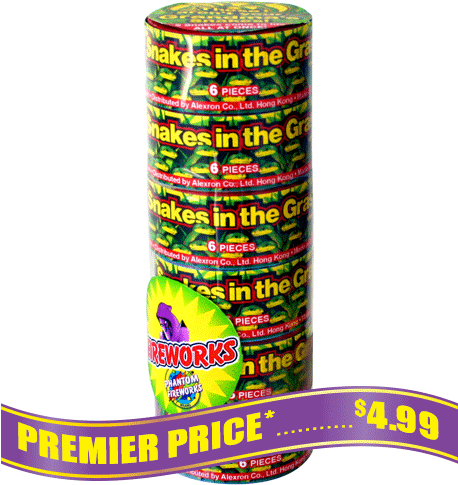 Snakes In The Grass 6 Piece Pack - Garden Spring Firework (500x500), Png Download