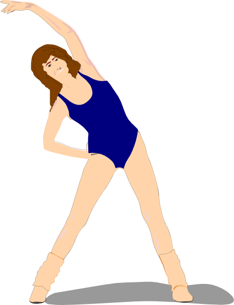 Animated Exercise Clip Art 101 Clip Art - Personas Haciendo Estiramientos Dibujos Png (456x594), Png Download