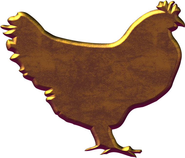 Golden Style Hen Png 1024-800 - Chicken (1024x800), Png Download