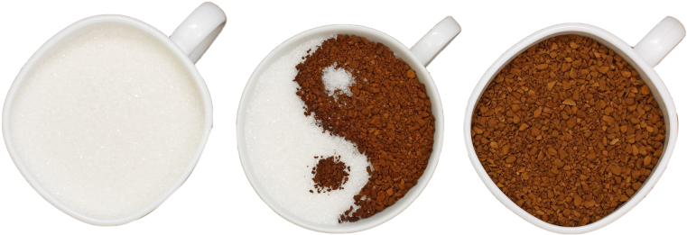 Coffee And Sugar - Coffee Beans And Cream Yin Yang Necklace Coffee Pendant (866x650), Png Download