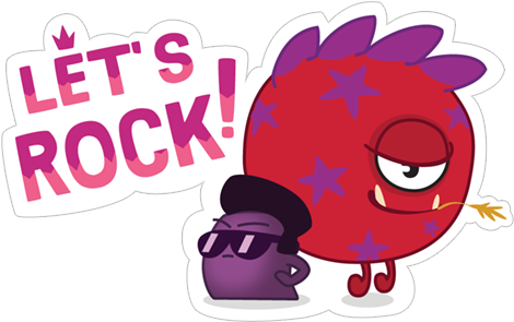 Let's Rock - Sticker (490x317), Png Download