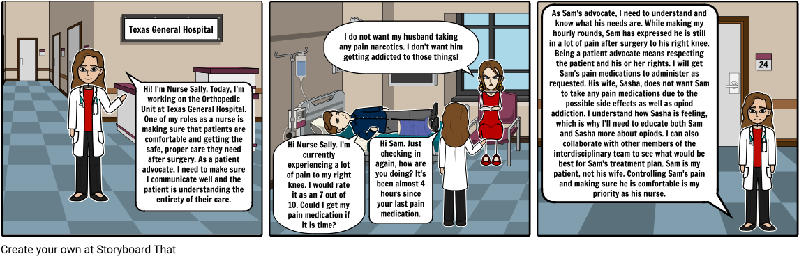 Hospital Nurse Patient Advocacy - Cartoon (1164x385), Png Download