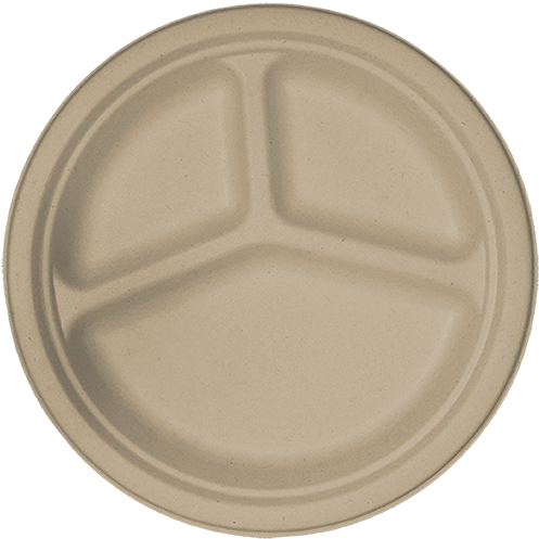 9" Fiber Round Plate - Plate (600x618), Png Download