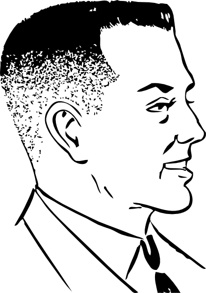 Hair Clipart Crew Cut - Crew Cut Hair Clipart (420x597), Png Download