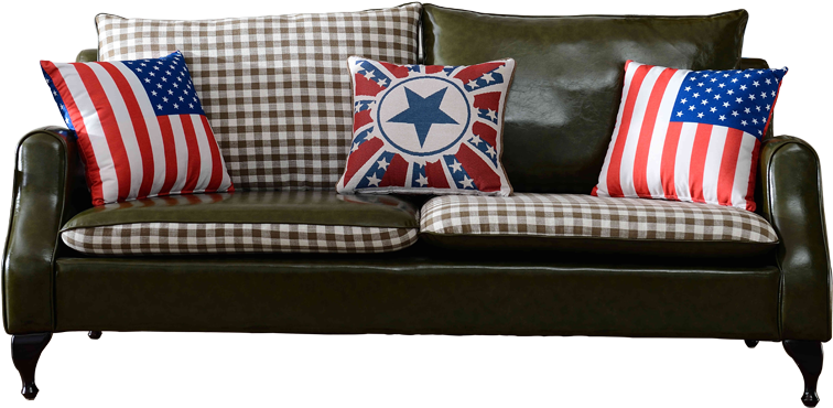 Dark Green Leather Sofa - Leather (800x800), Png Download