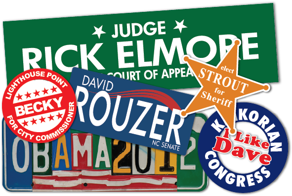 Political Stickers Campaign Stickergiant - Political Bumper Stickers Samples Png (607x401), Png Download