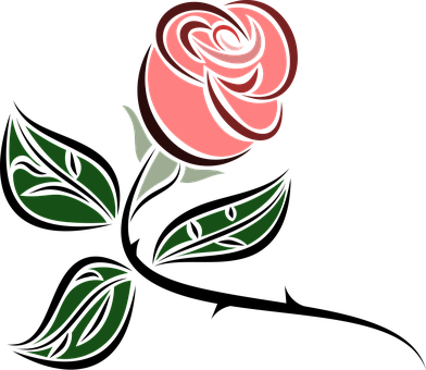Flower Foliage Leaf Leaves Pink Plant Rosa - Free Clipart Pink Roses (392x340), Png Download