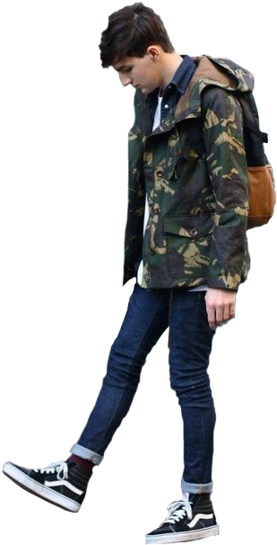 Cutout Boy Cut Out People, People Cutout, People Icon, - Personas Mirando Al Piso Png (500x750), Png Download