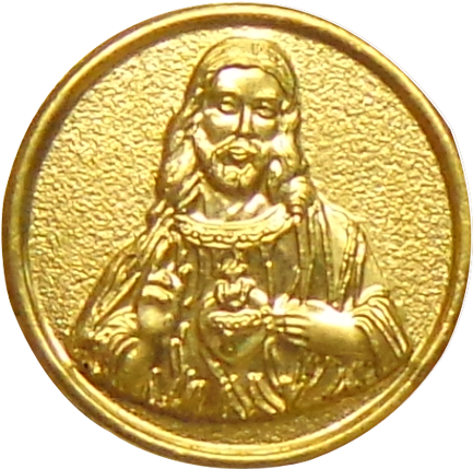 250mg Jesus Gold Coin - Gold Coin (500x500), Png Download