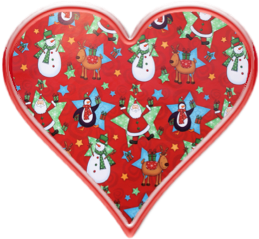 Christmas Clipart Heart - Christmas Hearts Clip Art (540x380), Png Download