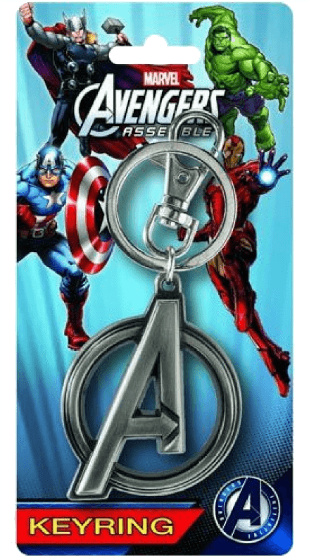 Marvel Avenger Logo Pewter Keyring - Marvel Avengers Logo Key Ring (800x800), Png Download