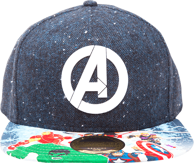 Marvel - Avengers Assemble Logo Snapback With Avengers (930x1156), Png Download