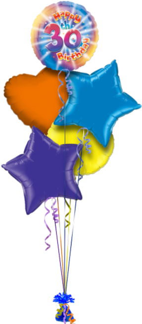 Colourful Happy 30th Birthday Special Age Balloon - Happy 30th Birthday Helium Balloon Gift (286x686), Png Download