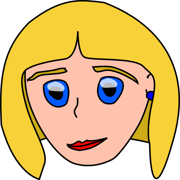 Girls Face Clip Art At Clker - Cartoon Mother Face (600x598), Png Download