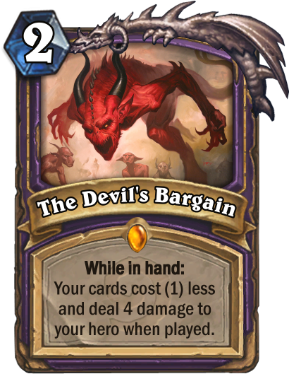 Warlock Legendary Spell With In-hand Mechanics - Murloc Paladin Un Goro (427x551), Png Download