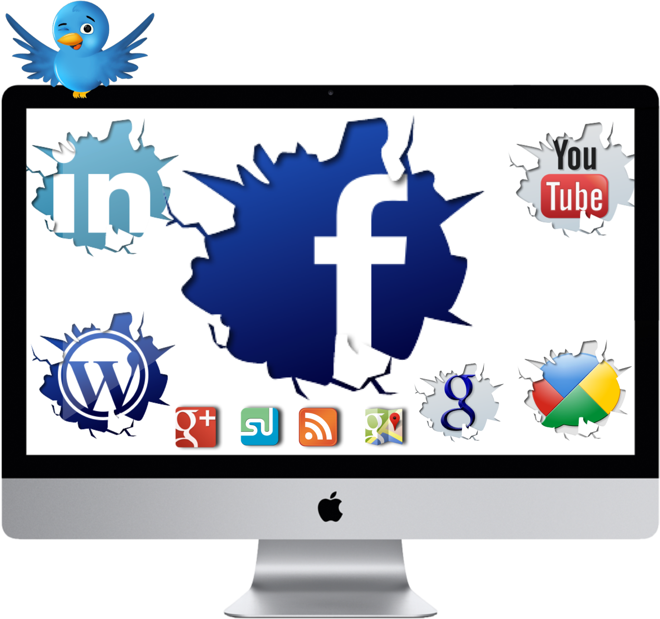 Free Social Media Consultation - Mac Social Media Png (2679x2195), Png Download